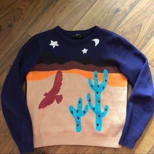 Cactus desert scene sweater